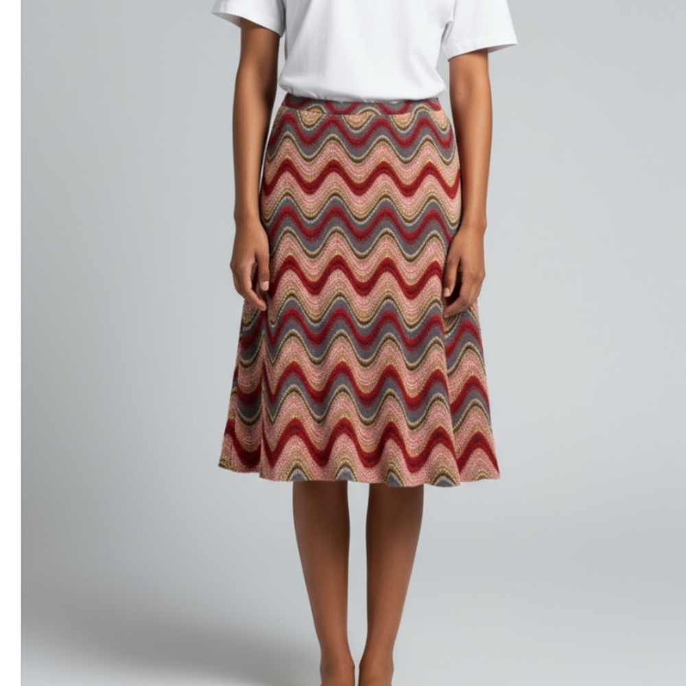 Cato A-line Multicolor Zigzag Patterned Skirt size 18-20